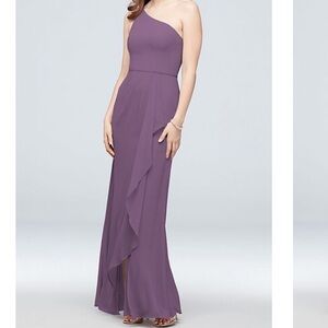 NWT One Shoulder with Ruffled Slit